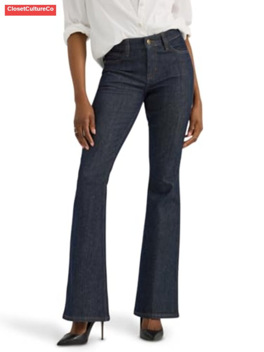 Lee Legendary Mid Rise Flare Jean Stretch Denim Jeans